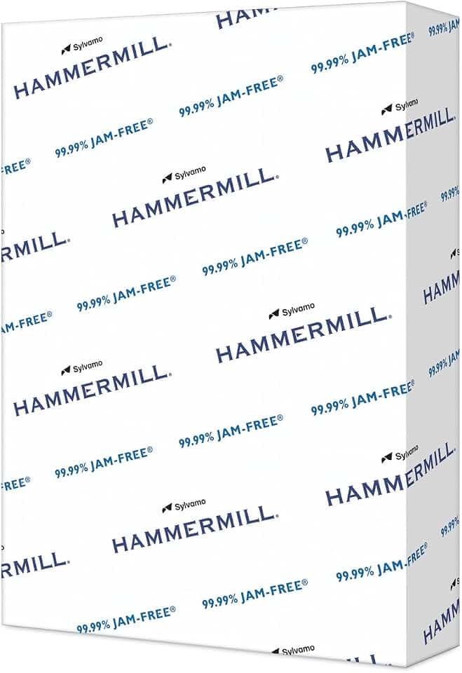 Hammermill A4 Paper, 20 lb Copy Paper (210mm x 297mm) - 1 Ream (500 Sheets) - 92 Bright, Made in the USA