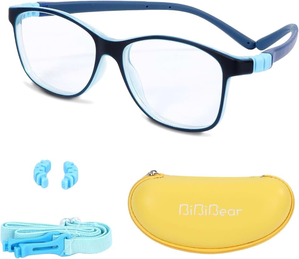 BiBiBear Bluelight Kids Glasses Unbreakable Glasses