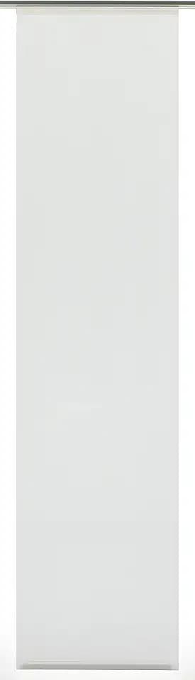 Gardinia Flächenvorhang Stoff waschbar 123 Uni weiß 60 x 245 cm