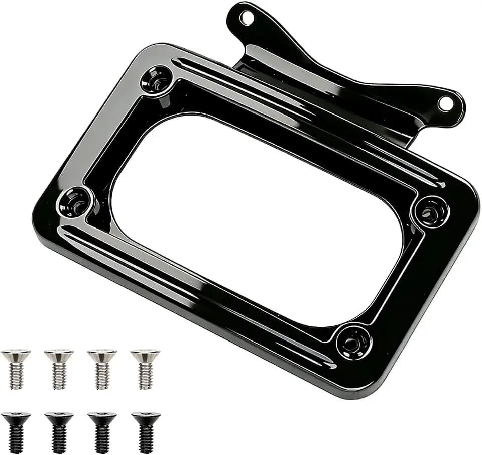 3147 Curved License Plate Holder Frame, Fits Select Harley-Davidson Touring Street Glide Road Glide Road King Special, FLHX 2010-2023, FLTRX 2010-2013/2015-2023, FLHRXS 2017-2025