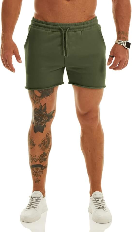 Ouber Men's Workout Squatting Shorts Slim Fit Gym Weightlifting Bodybuilding