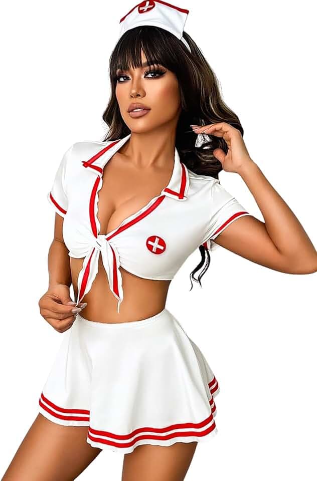 Kaei&Shi Nurse Cosplay Outfits For Women,Role Playing Lingerie Halloween Costumes