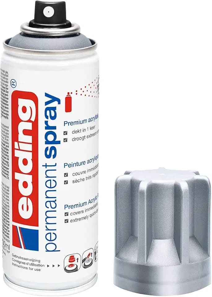 edding 5200 Permanent Spray - silber matt - 200 ml - Sprühlack