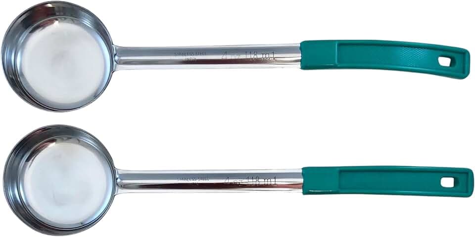 4 oz Solid Stainless Steel Portion Control Ladle Spoodle - [Pack of 2]