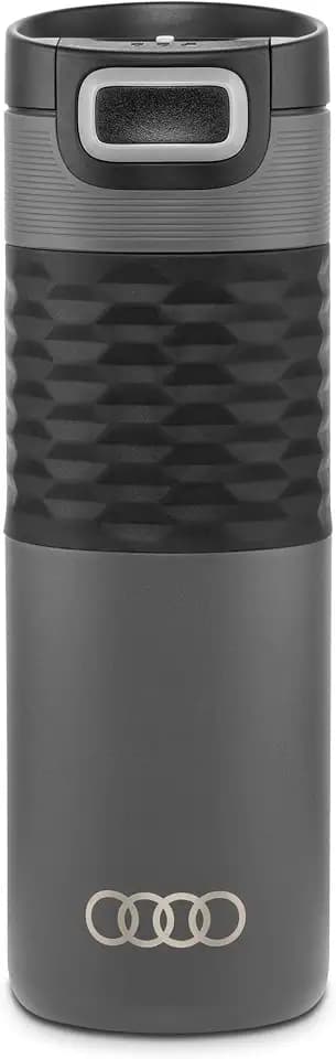 Audi 3292500100 Isolierbecher Trinkflasche Isolierflasche Ringe Logo 500ml grau