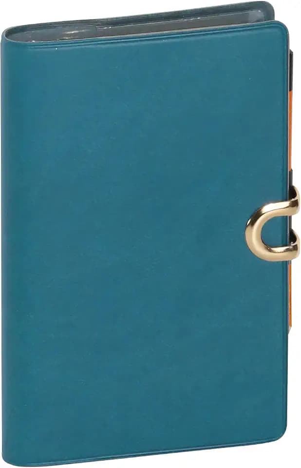 Exacompta Taschenkalender, Wochenansicht, goldfarbener Rücken mit Verschluss und Bleistift, 115 x 75 mm, verschiedene Farben