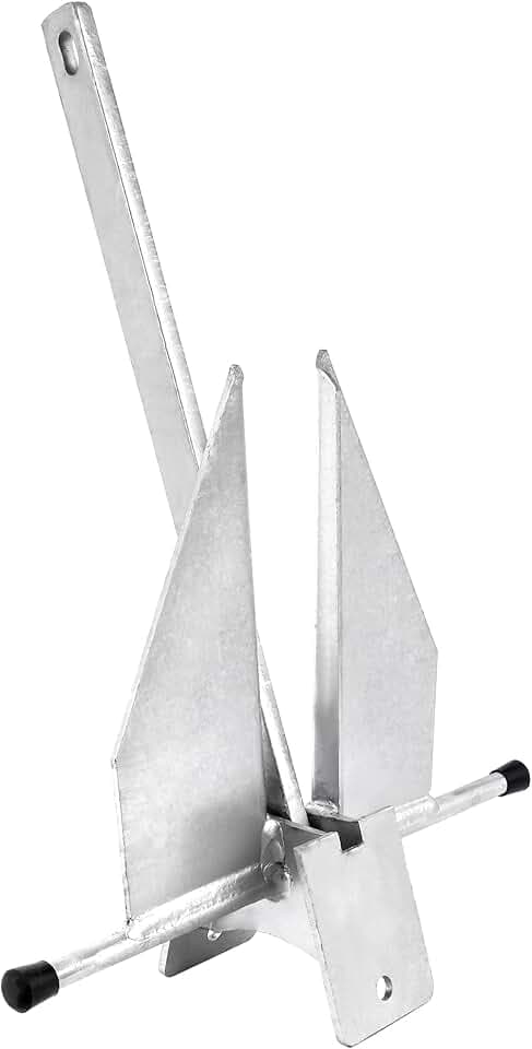 MARINE SYSTEM Galvanized Fluke Anchor 8 LB 10 LB 13 lb for Different Size Boats Pontoon, Deck, Fishing, and Sail