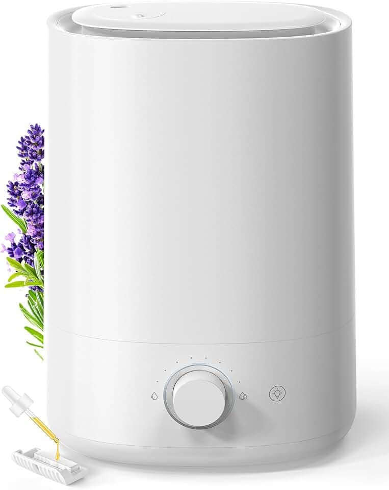 AROEVE 5L Top-Fill Luftbefeuchter Schlafzimmer 360° Drehdüse 50H Laufzeit