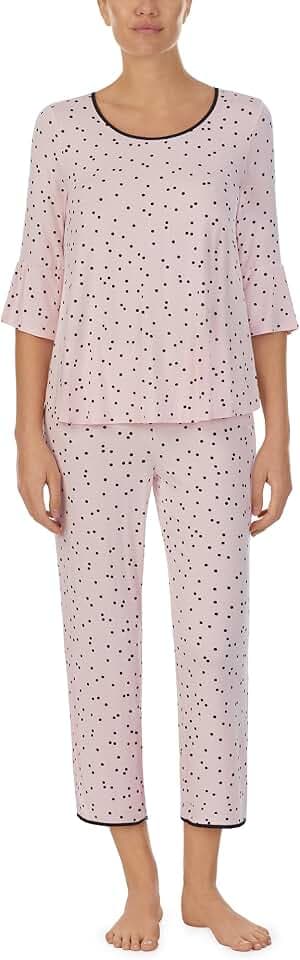 kate spade new york Short Sleeve Cropped Pant PJ Set