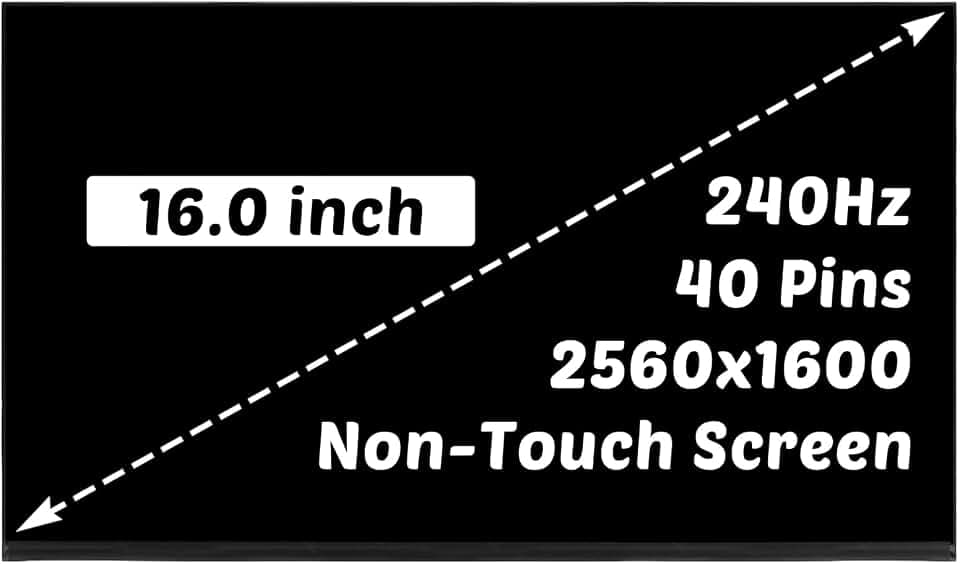 for ASUS ROG Strix Scar 16 G634 G634JY G634JZ Screen Non-Touch Replacement