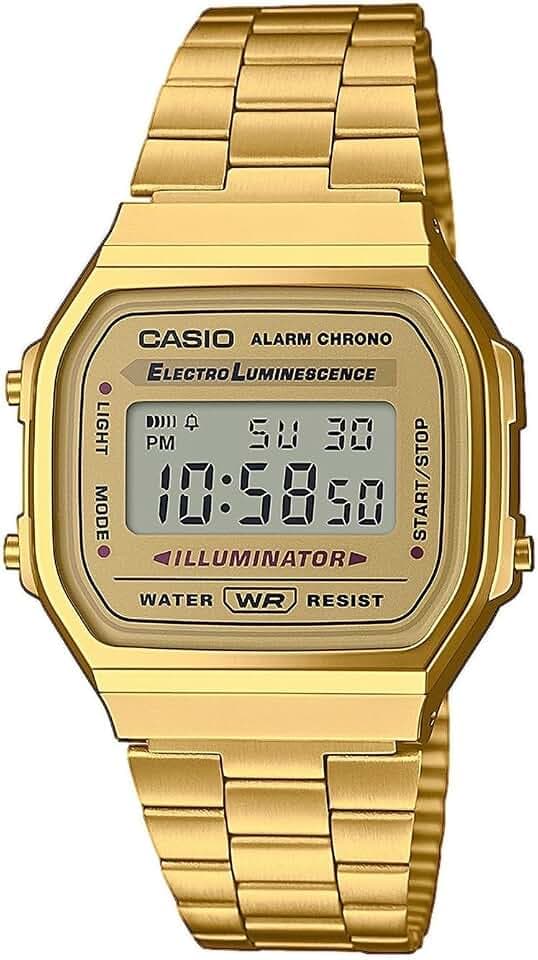 Casio Unisex Erwachsene Digital Quarz Uhr mit Edelstahl Armband