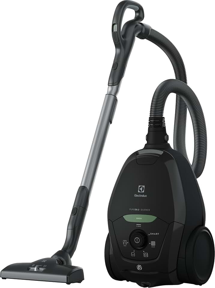 Electrolux PD82-GREEN Staubsauger mit Beutel, max. Leistung 600 W, System AeroPro, 2 Bürsten, Zubehör 3-in-1, Schwarz