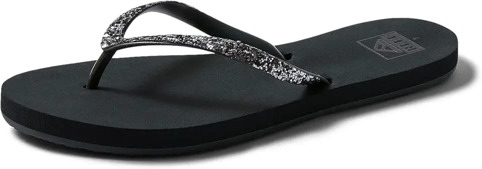 REEF Women's Sandals Stargazer, Glitter Flip Flops for Women With Soft Cushion Footbed
