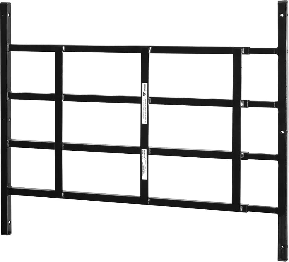 Prime-Line Adjustable 4-Bar Window Security Grill, Black, 32-1/2 to 54 in.