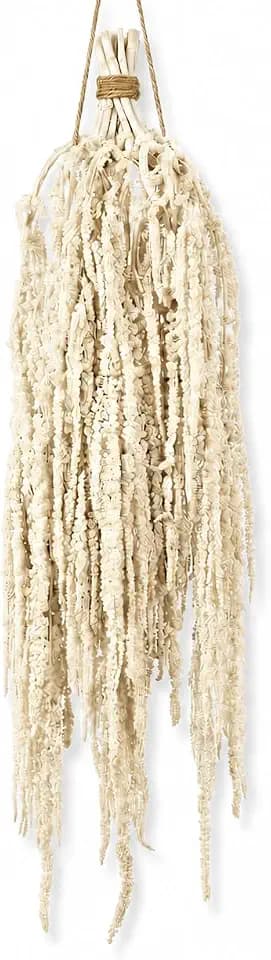 Silva Loup 12pcs Natural Dried Wisteria Hanging Flowers - 30" Bleached Green Wisteria Vine Hanging Flowers for Wedding Bouquets, Centerpieces, Wall Decor & Home Decoration (White-12pcs)