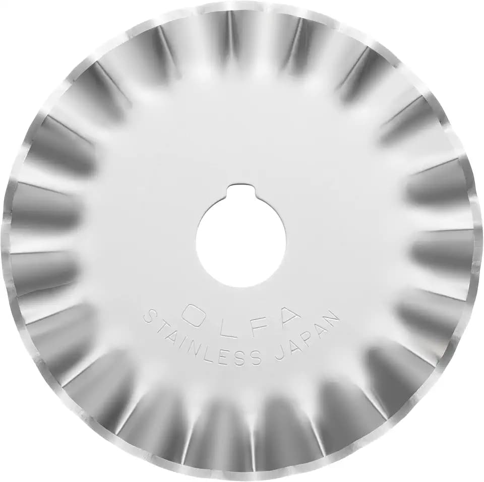 OLFA 45mm Rotary Pinking Blade (PIB45-1) - Stainless Steel Decorative Edge