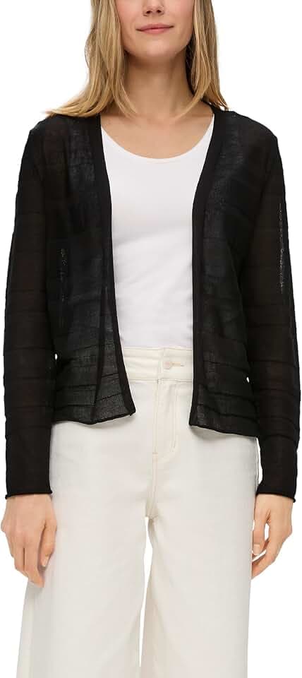 s.Oliver Damen 2144334 Strickjacke mit Musterstruktur