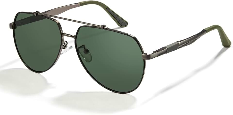 Cyxus Sonnenbrille Herren Damen Klassisch Polarisiert Sonnenbrille Outdoor UV 400 für Fahren Angeln Reisen Metallrahmen