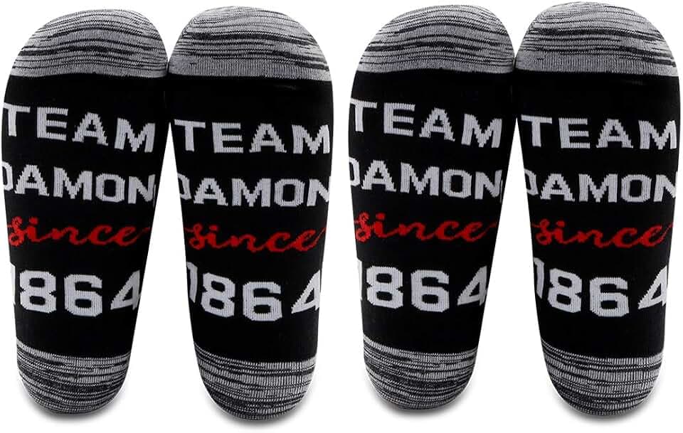 LEVLO Vampire Fans Gift Team Damon Since 1864 Cotton Socks Vampire Inspired Gifts