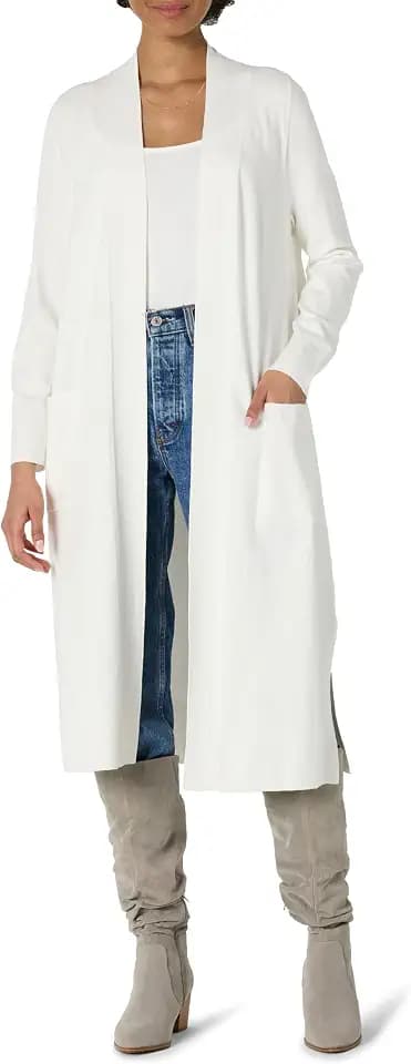 Amazon Essentials Damen Langer Regular-Fit-Cardigan, Leicht, in Staubmantellänge