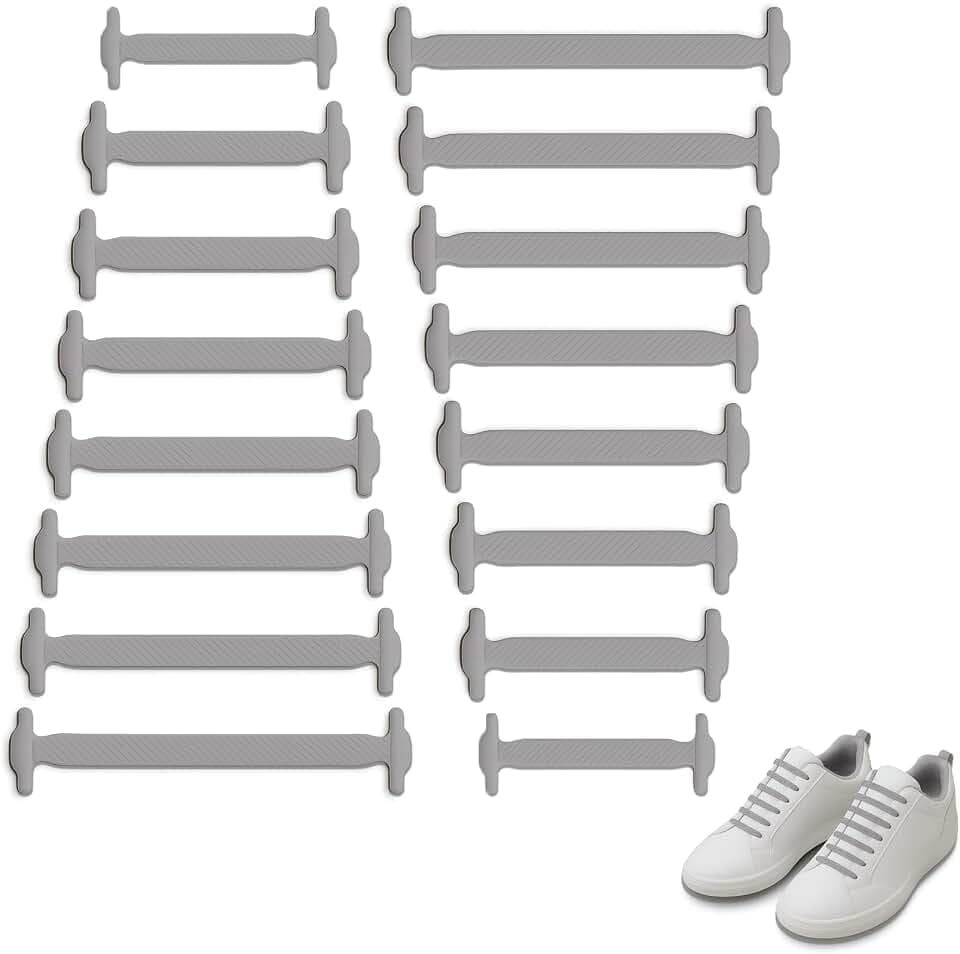 TYGA STORE No Tie Elastische Silikon-Schnürsenkel für Kinder und Erwachsene, wasserdicht, tiieless flache Schnürsenkel für Sneaker, Sport, Laufen, Walking, elastische Schnürsenkel für Turnschuhe