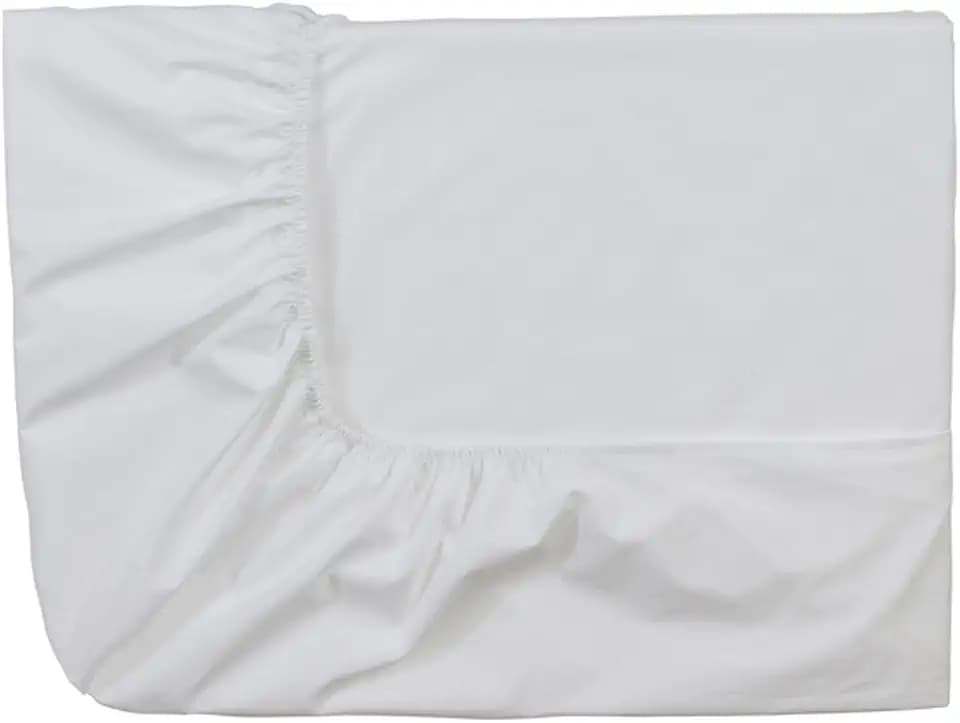 Essix - Spannbettlaken, Royal Line, Baumwoll-Perkal, Weiß, 120 x 190 cm