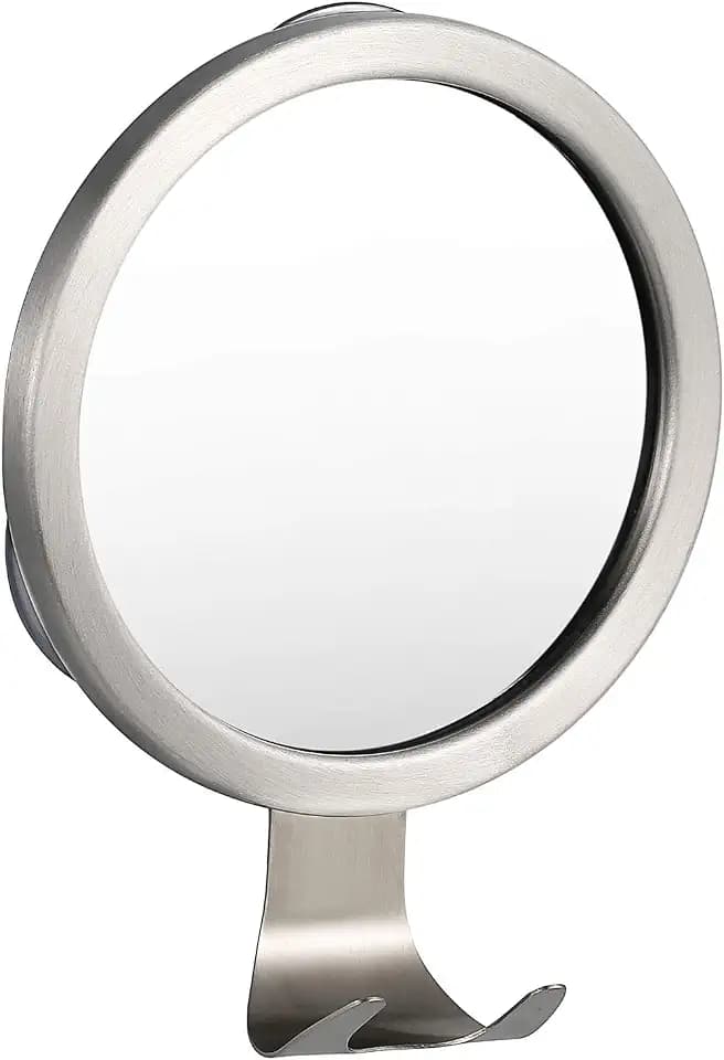 Ettori Shower Mirror Fogless for Shaving with Razor Holder, Powerful Lock Suction Fogless Mirror for Shower