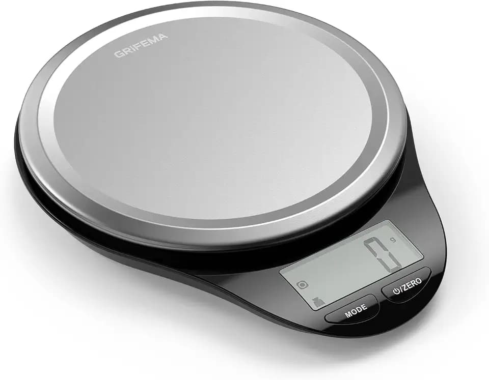 GRIFEMA Küchenwaage mit LED-Display 2-5000g Schwarz