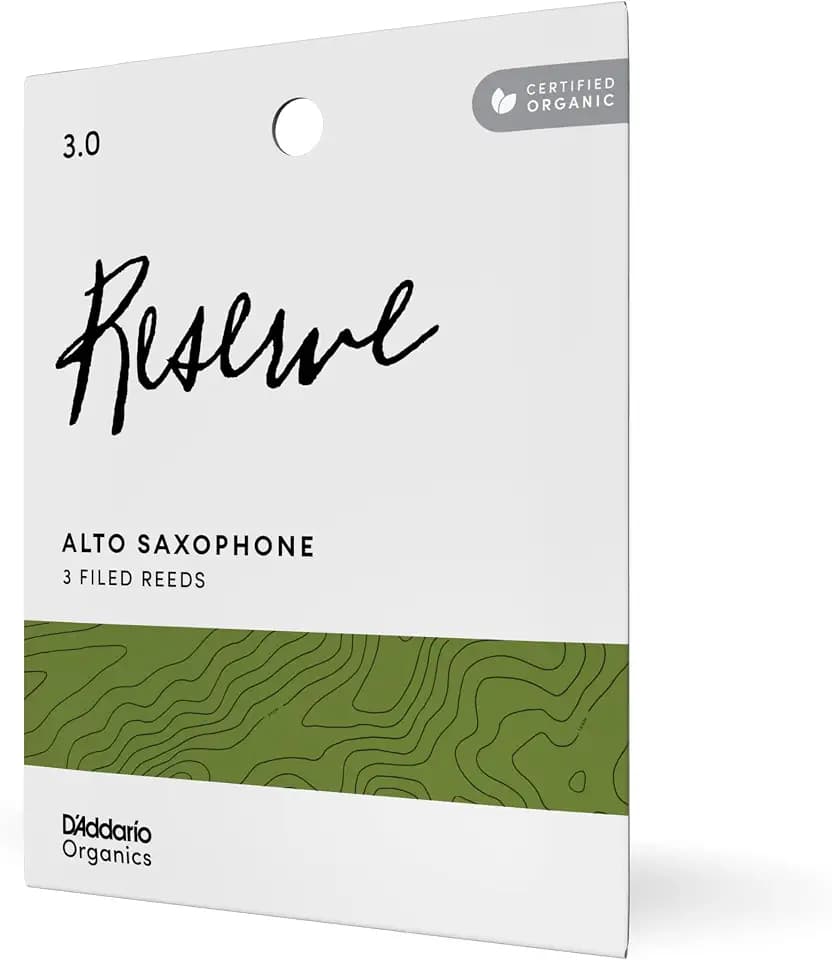 D'Addario Organic Reserve Alto Sax Reeds Strength 3.0, 3-Pack