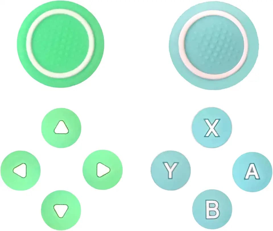 Cross D-Pad Button Caps Switch 2 (Green & Blue)