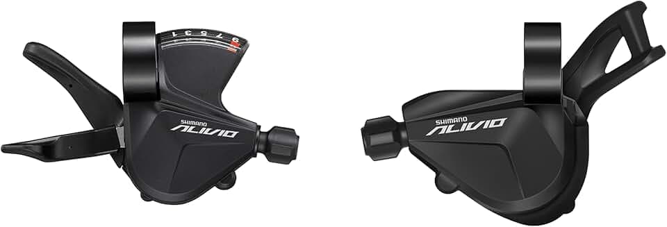 SHIMANO Comandi Cambio MTB ALIVIO M3100 2x9V Nero (Coppia)