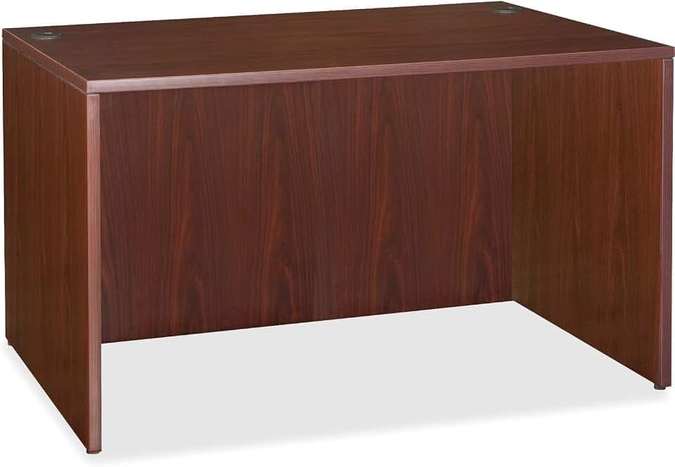 Lorell LLR69375 69000 Series Desk, Mahogany