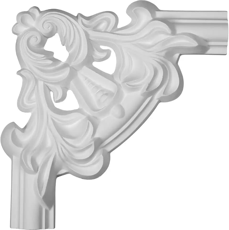 Ekena Millwork PML07X07AS-2 Ashford II Corner (matches moulding PML01X00AS) Panel Moulding, 7 7/8"W x 7 7/8"H x 3/4"P, Primed