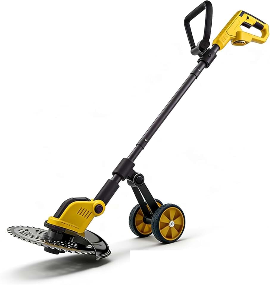 Electric Lawn Mower Weed Wacker with Wheel