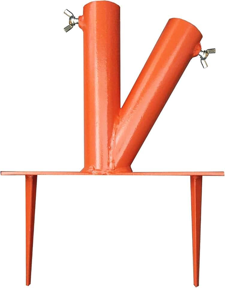 Steel Parasol Holder with 2 Positions for Park, Patio, Beach