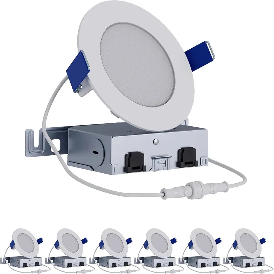 HALO HLB Canless LED Recessed Lighting 4 inch 5CCT Lumen Select 6PK