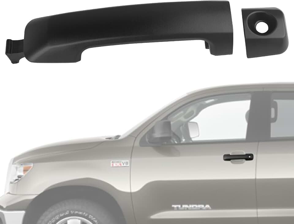 Osompar Exterior Door Handle with Key Hole Compatible with Toyota Tundra 2007-2020 Replaces 69210-0C010 69217-0C010 Front Left Driver Side