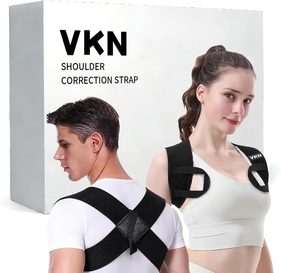 VKN Posture Corrector for Men and Women One-Piece Back Brace Exercise(M)