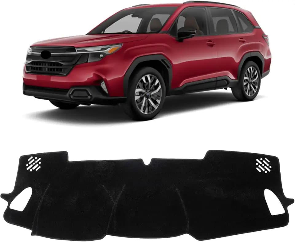 KUST Black Dash Cover for Subaru Forester 2025 2026 Left Hand Driving Polyester Non-Slip Dashboard Pad Carpet Interior Accessories for Forester Custom Dash Mat Dashboard Cover Mat Glare