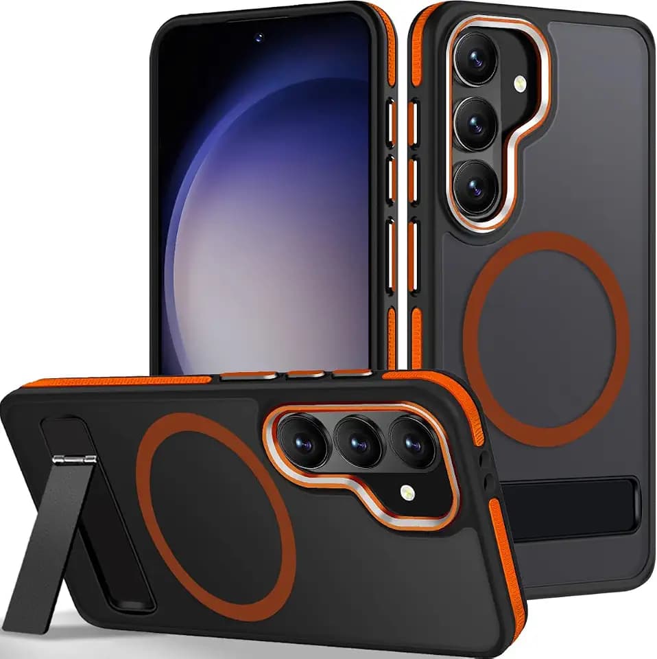 MALEWOLF Magnetic Stand Case for Samsung Galaxy S26, Color Hybrid Cover