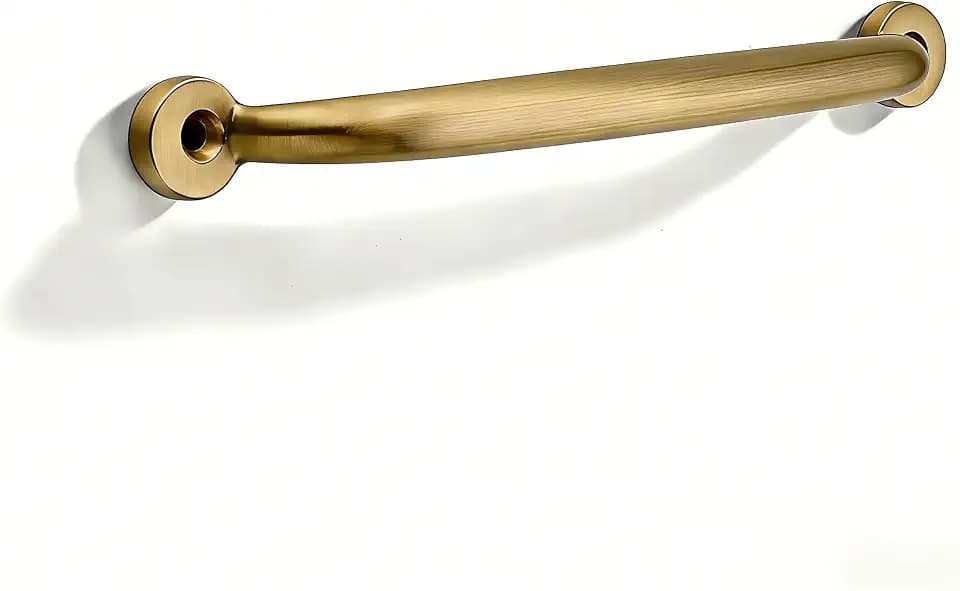 khtumeware Luxury 1-Pack 100% Solid Brass Satin Brass Cabinet Pulls, 8" Center-to-Hole Pulls in Brushed Gold Finish for Drawers & Doors