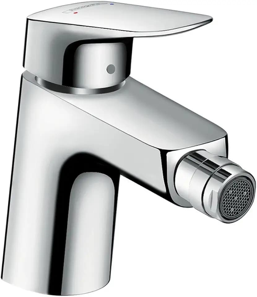 hansgrohe Logis Einhebel-Bidetarmatur, Komfort-Höhe 70mm mit Zugstangen-Ablaufgarnitur, Chrom