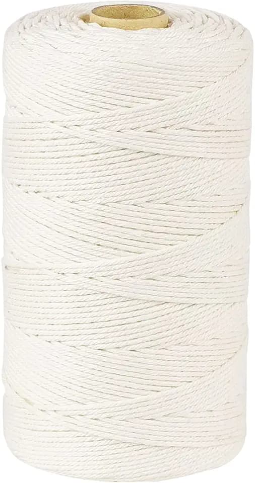 PerkHomy Metzgerschnur aus Baumwolle, 2 mm, zum Kochen, lebensmittelechtes Handwerk, Bäcker, Küche, Metzgerfleisch, Truthahn, Wurst, Braten, Geschenkverpackungen, Gartenarbeit, Häkeln und Stricken