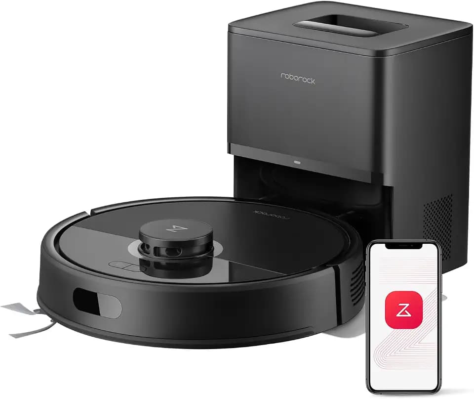 roborock Q7 L5+ Saugroboter mit Wischfunktion, 8.000 Pa Saugkraft | Dual Anti-Tangle System, LiDAR-Navigation, Elektronischer Wassertank, Ideal für Teppiche und Tierhaare, APP Steuerung,Schwarz