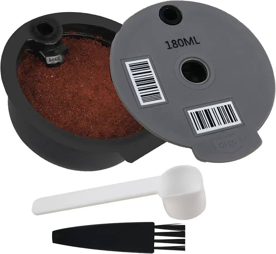 Kaffeepads, wiederverwendbarer Kaffeefilter, nachfüllbare Kaffeekapseln für Bosch-s Kompatibel mit Tassimo-Maschinen mit lesbarem Barcode