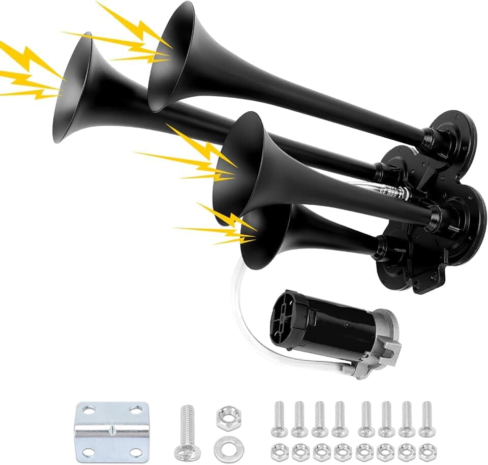 Train Air Horn Kit 12V 185DB for Truck Car