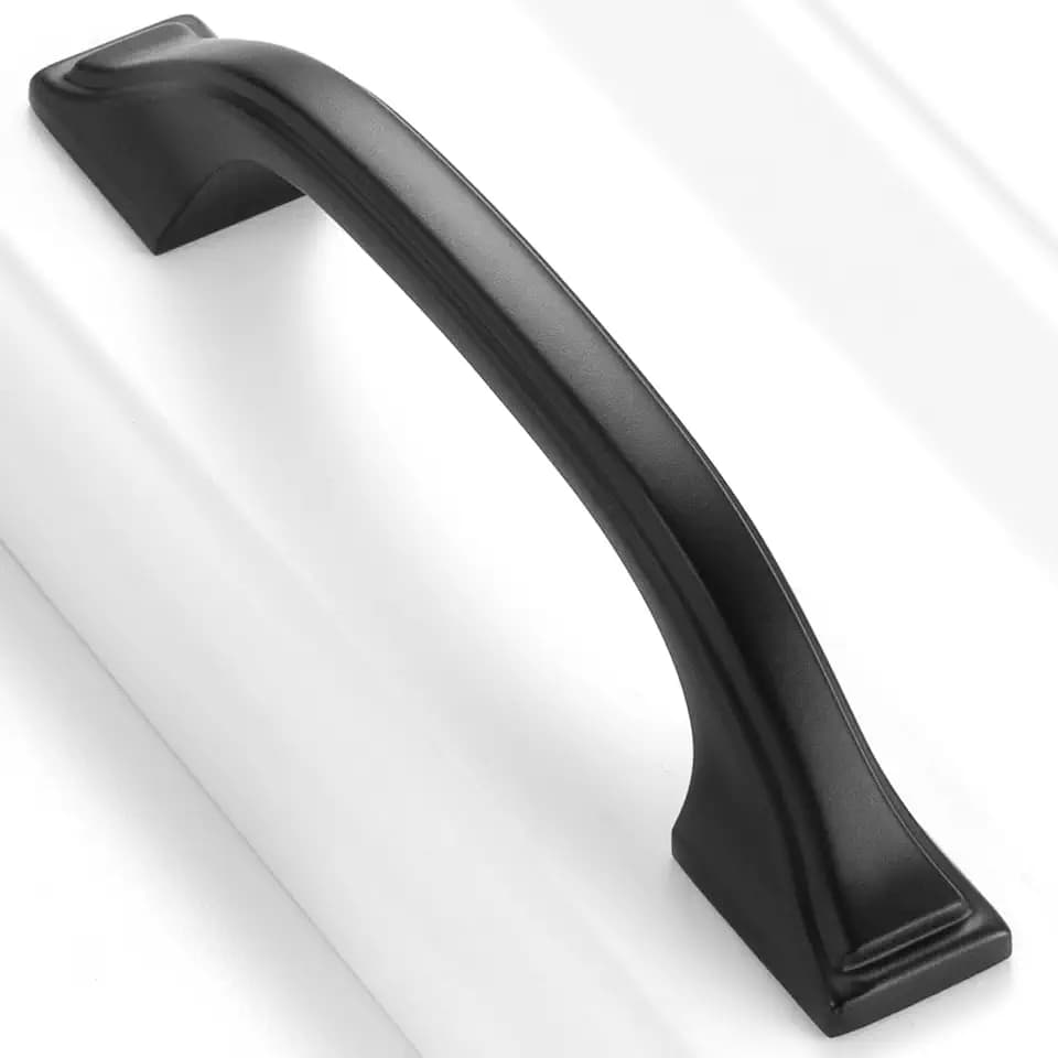 Matte Black Cabinet Pulls 3 Inch Solid Drawer Pulls 10 Pack 8222