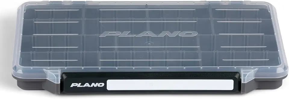 Plano StowAway 3700 Thin Stow Tackle Box, with Corrosion-Preventive Rustricor, Single Latch Design, Transparent DuraView Lid, Stackable Storage for Fishing Bait, Lures and Gear