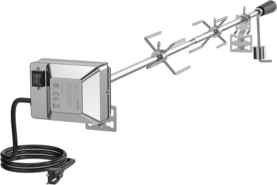 onlyfire Universal Rotisserie Kit with 110V Electric Motor for Gas Grills