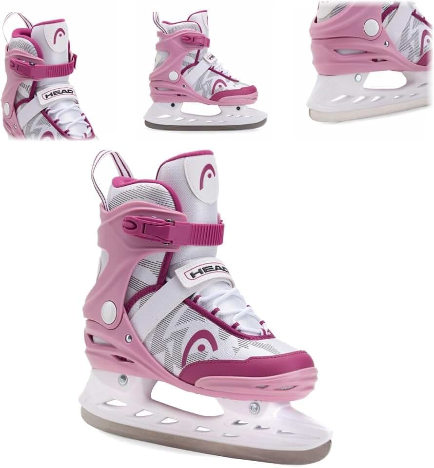 Head Icebreaker Freizeit-Schlittschuhe – für Anfänger und Fortgeschrittene, rostfreie Stahlkufen, Schnallen und Klettverschlüsse (PINK, 39)